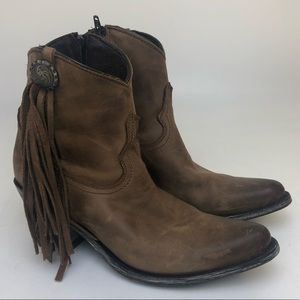 Cavender’s Distressed Boots with Fringe